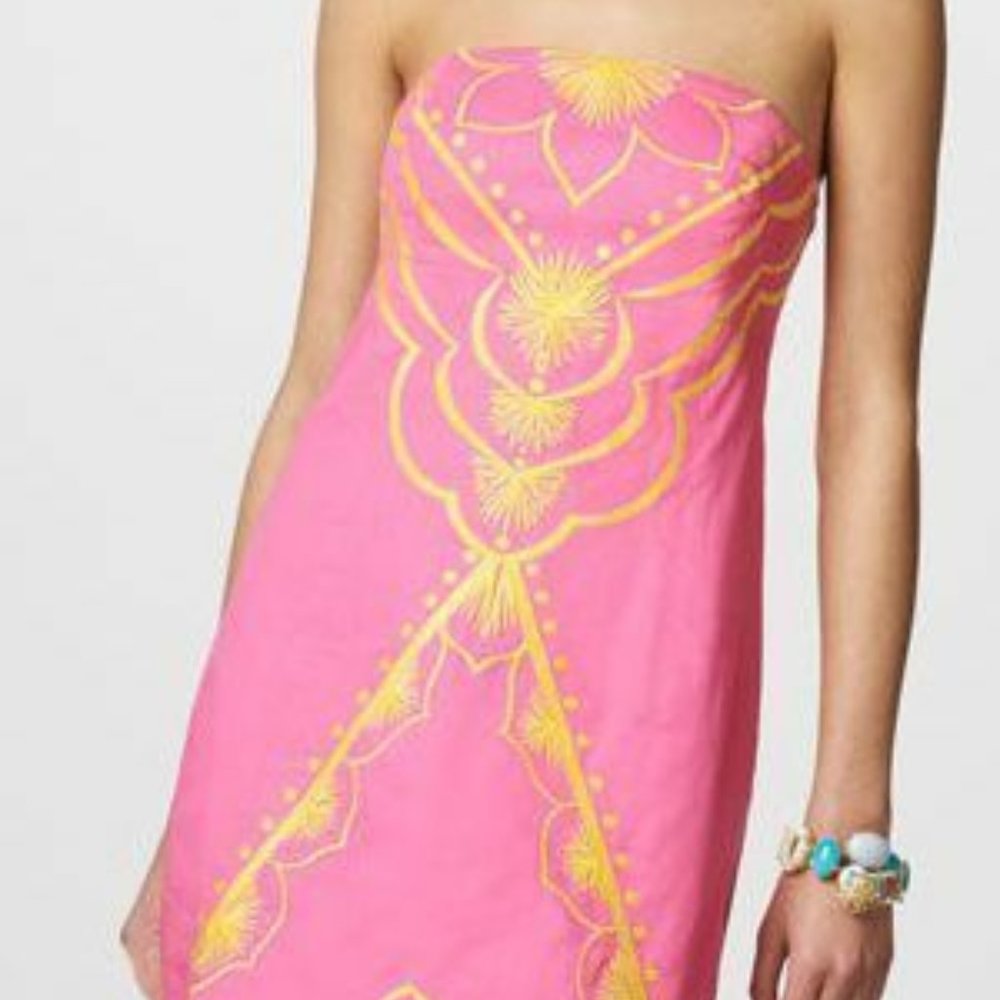 Lilly Pulitzer Bowen Strapless Embroidered Dress